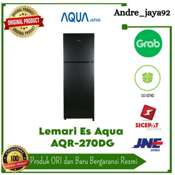 Kulkas Aqua 2 Pintu Non Frost AQR-270 DG