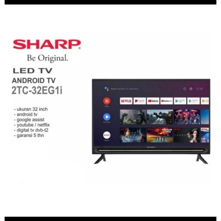TV LED Sharp 32 Inch Android11 GoogleTV 2T-C32EG1i / 32EG1i / 32EG