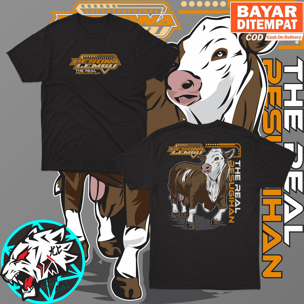 KAOS BAJU PETERNAK SAPI PESONA LEMBU BIG SIZE JUMBO KAOS PETERNAK MUDA INDONESIA