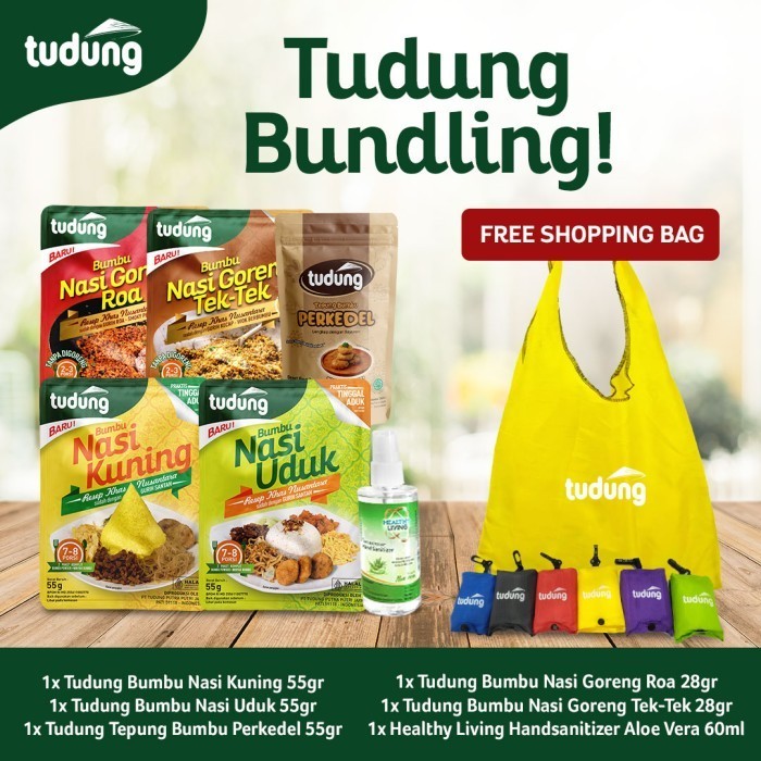 

[Bumbu Instan Siap Pakai] Bumbu Nasi Instant Tudung All varian Free Tas Belanja