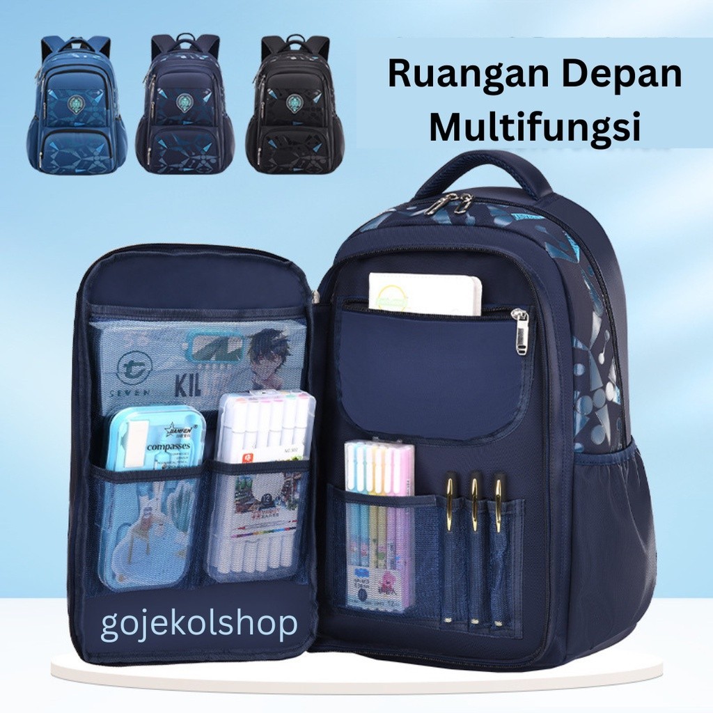 

[PROMO MURAH] Tas Ransel Anak Sekolah Perempuan Laki laki Waterproof Import