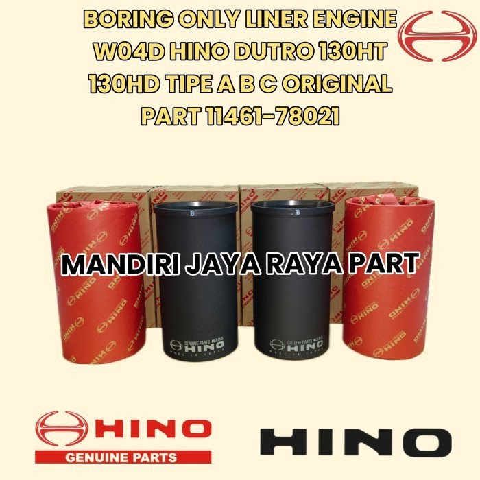 Sparepart BORING BIBIR TEBAL HINO DUTRO 130HT 130HD LINER ONLY WO4D 11462-E0170