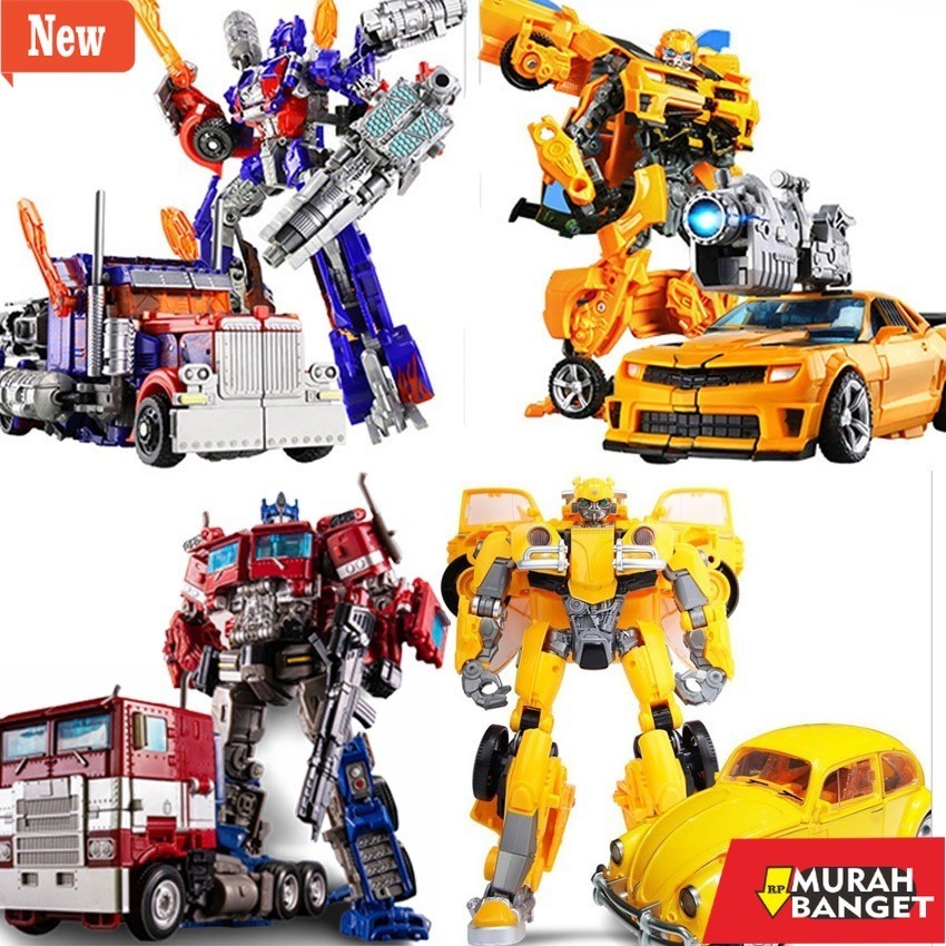 mainan anak robot yang lagi viral- Robot Transformer Optimus Primer & Bumbblebee mainan anak Figur