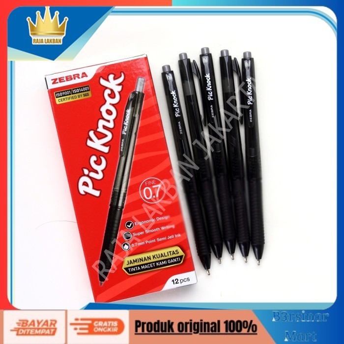 

[[KUALITAS TERBAIK]] Pulpen / Pen Zebra PICKNOCK 0.7MM PER LUSIN Biru COD