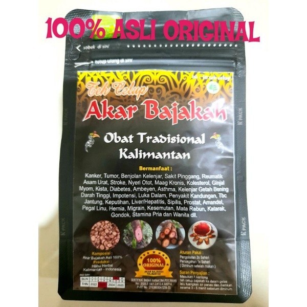 

Teh Celup Akar BAJAKAH asli Kalimantan Mengobatin antara lain. 1. Kanker. 2. Tumor. 3. Benjolan. 4. Asam urat. 5. Stroke 6. Diabetes. 7. Ambeyen / wasir 8. Asma. 9. Kelenjar getah bening 10. Darah tinggi.