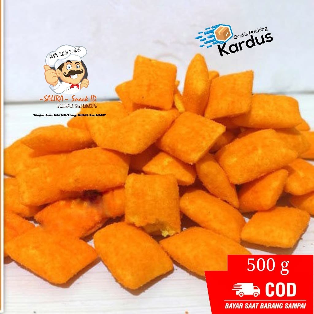 

Kue Bantal Keju 500g / Ciki Bantal Rasa Keju - Salira Snack snack kiloan makanan ringan