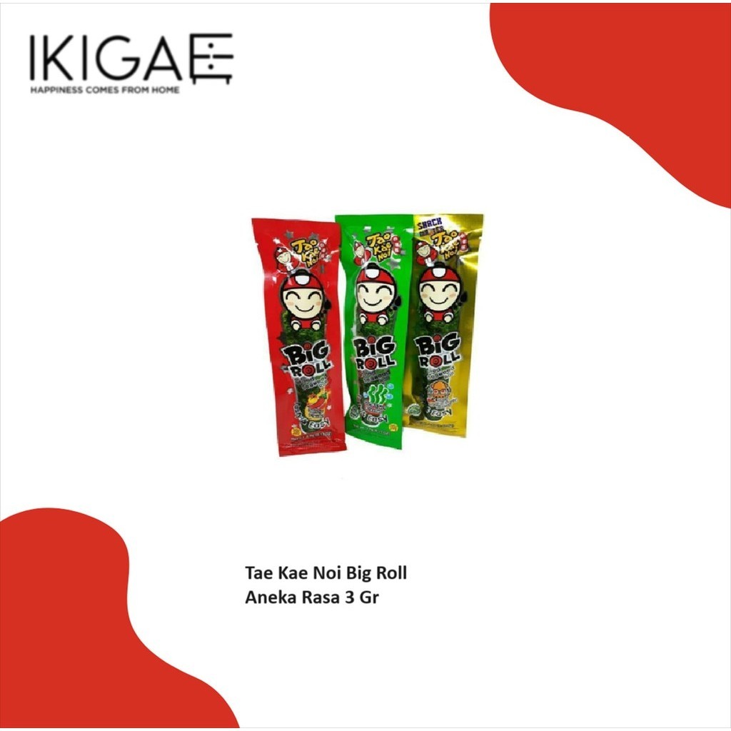 

TAO KAE NOI BIG ROLL SEAWEED / RUMPUT LAUT ROLL ANEKA RASA 3 GR