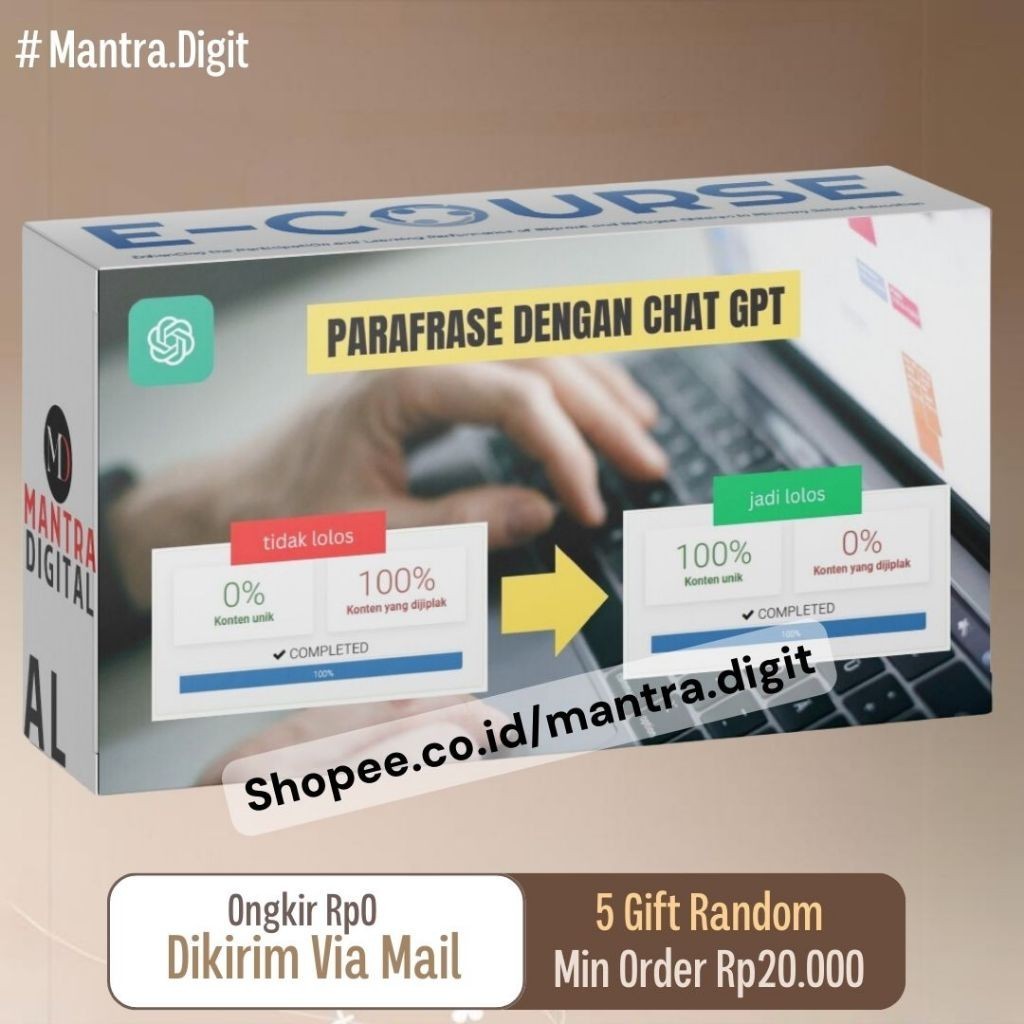 [ID03] Course Video Cara Mudah Parafrase Dengan ChatGPT Tutorial Panduan Jago AI, ChatBot, Indonesia