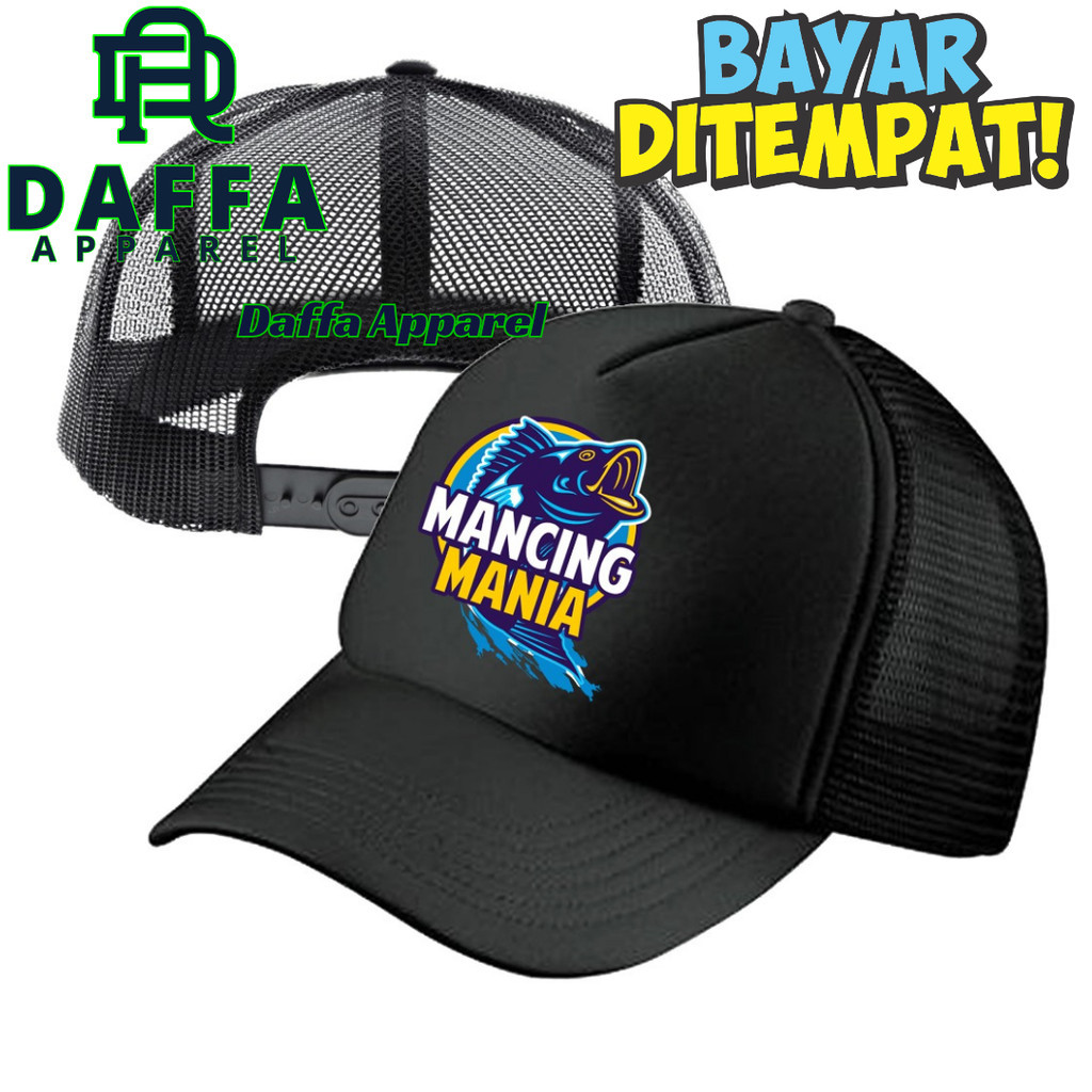 Daffa Apparel Topi Trucker MANCING MANIA - Topi Distro MANCING MANIA Logo - Topi MANCING MANIA Premi