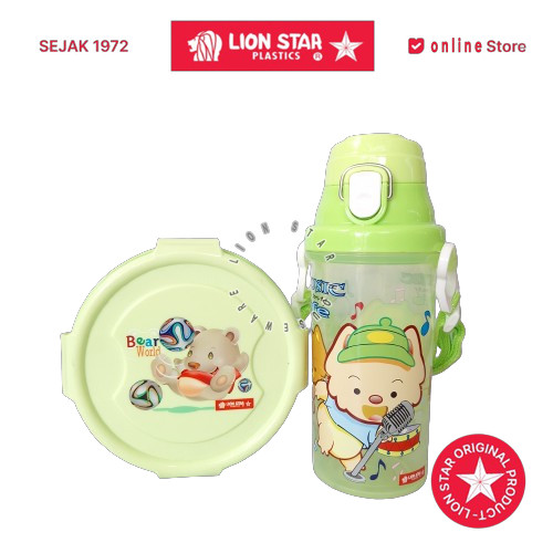 LION STAR Tempat Makan Paket Hemat Lunch Box Klip To Keep Frontier Bottle 500 Ml