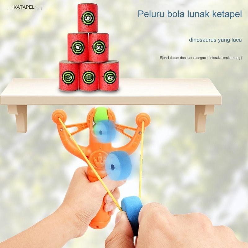 Mainan Masa Kecil Menyenangkan/Terlaris Pada Dinosaurus Douyin/Mainan Katapel/Bom Busa Keselamatan/A