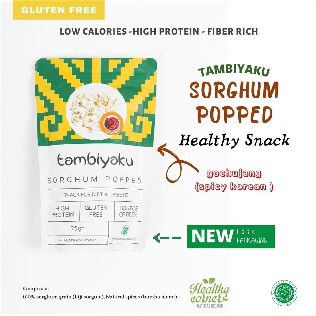 

Tambiyaku - Sorghum Popped Gochujang / Popcorn Berondong Sorgum Bumbu Korea 75g Non GMO