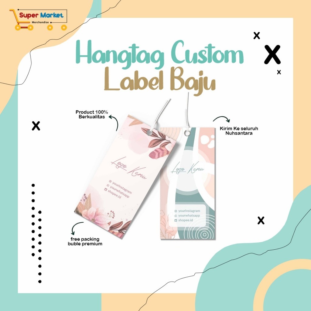 

Promo Cetak Hang Tag Baju 1Sisi / Cetak Label Baju 2Sisi / Hangtag Label / Label Merek / Handtag Hantag Hentek Label Merek Baju