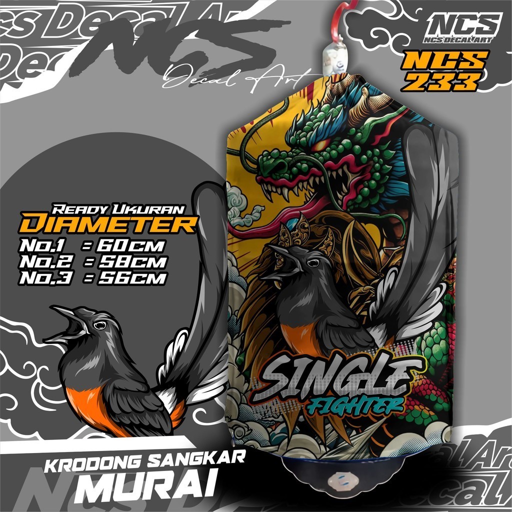 Kerodong MURAI BATU Motif Krodong SANGKAR murai batu Penutup sangkar Mengatasi OB Murai - NCS