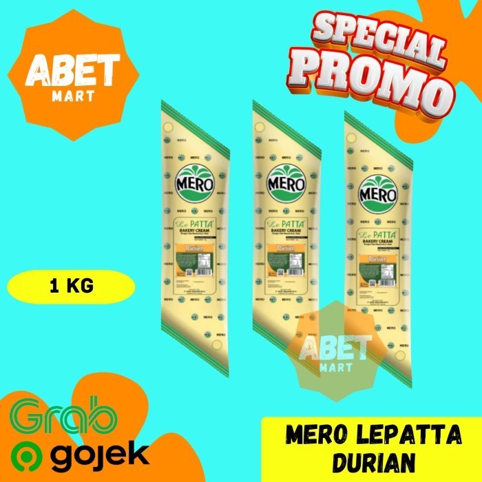 

Mero Lepatta Cream Durian Kemasan 1Kg - 1 Kg Isian Filling Duren Selai Rasa Lezat Roti Kue Pak Dus