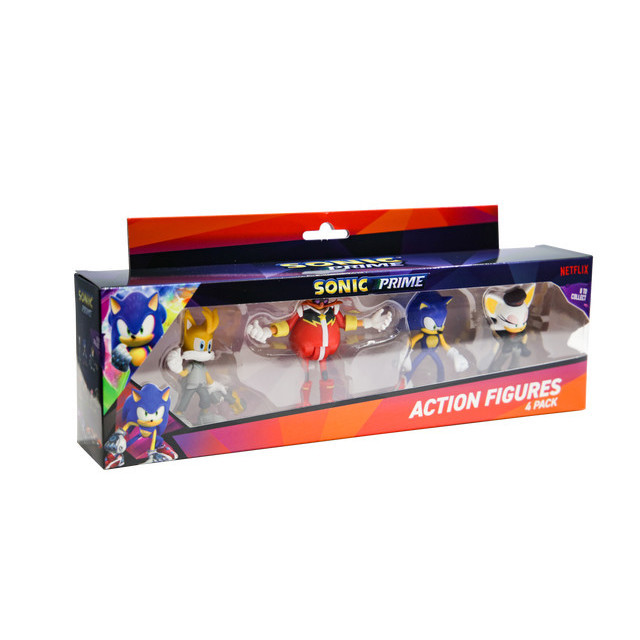✔W.H.Sw✔ - PROMO Mainan Action Figure Sonic Prime Articulated Action Figure 4 Pack