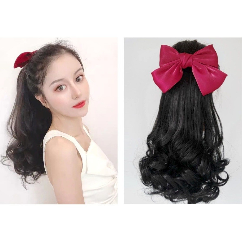 Hairclip Curly Ekor Kuda, Hairclip Pita, Hairclip Ponytail, Hairclip Rambut Palsu