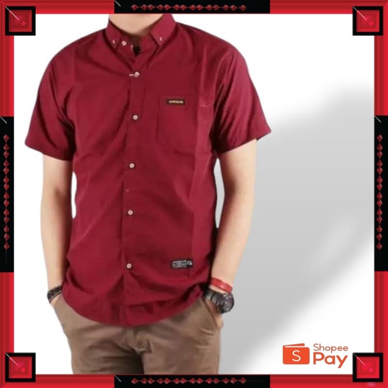 KAIN ADEM LEMBUT HALUS TEBAL / Kemeja pria lengan pendek  - KEMEJA LENGAN PENDEK FULL WARNA TERLARIS