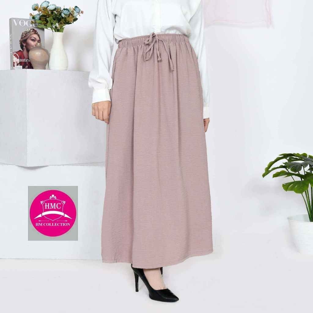 [NEW]  Rok CRINKLE Airflow / Dayli Rok JUMBO / Rok Crinkle Murah Serut Tali Terbaru