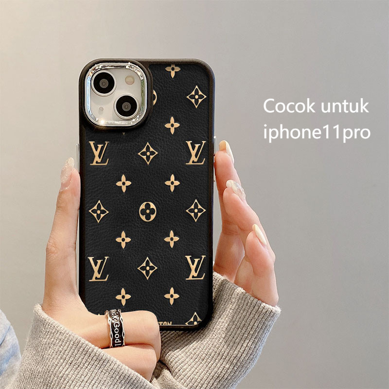 Black TPU Louis Vuitton Brand Gucci LV Case  For iPhone 11 12 13 14 15 Plus Pro Max XR X XS Max 7 8 