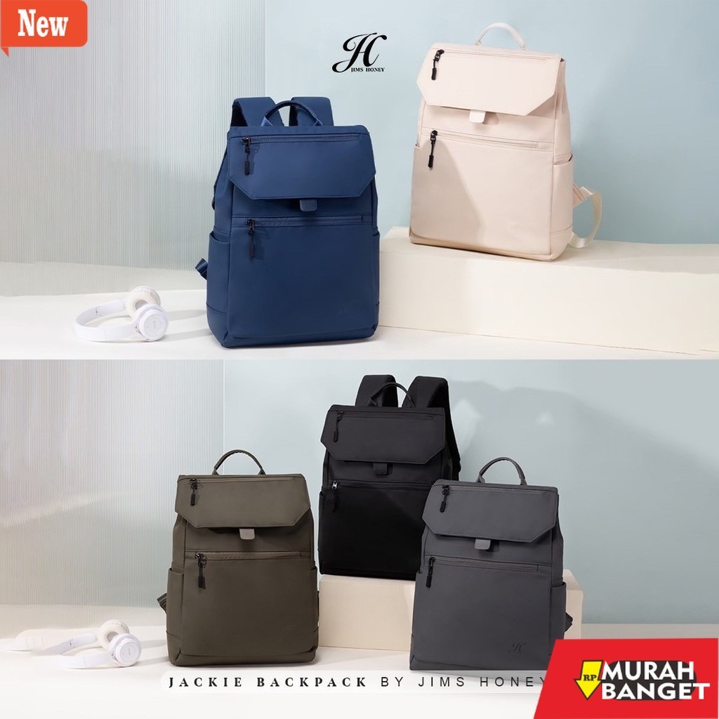Tas Ransel Pria Kekinian Jims Honey - Jackie Backpack Tas Ransel Unisex Cowok Cewek Premium Muat Lap