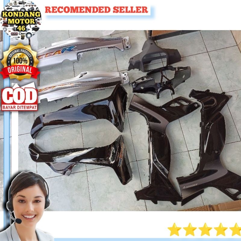 Fullset body halus Vega R lama warna hitam silver plus Stripping