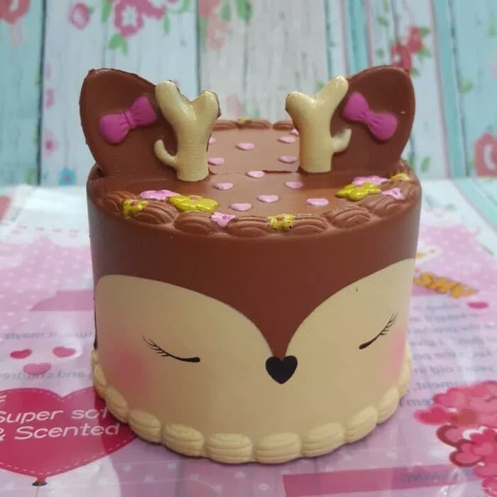 TERLARIS Squisy Mainan Squishy Kue Rusa Cake Ultah Unik Skuisy Slow