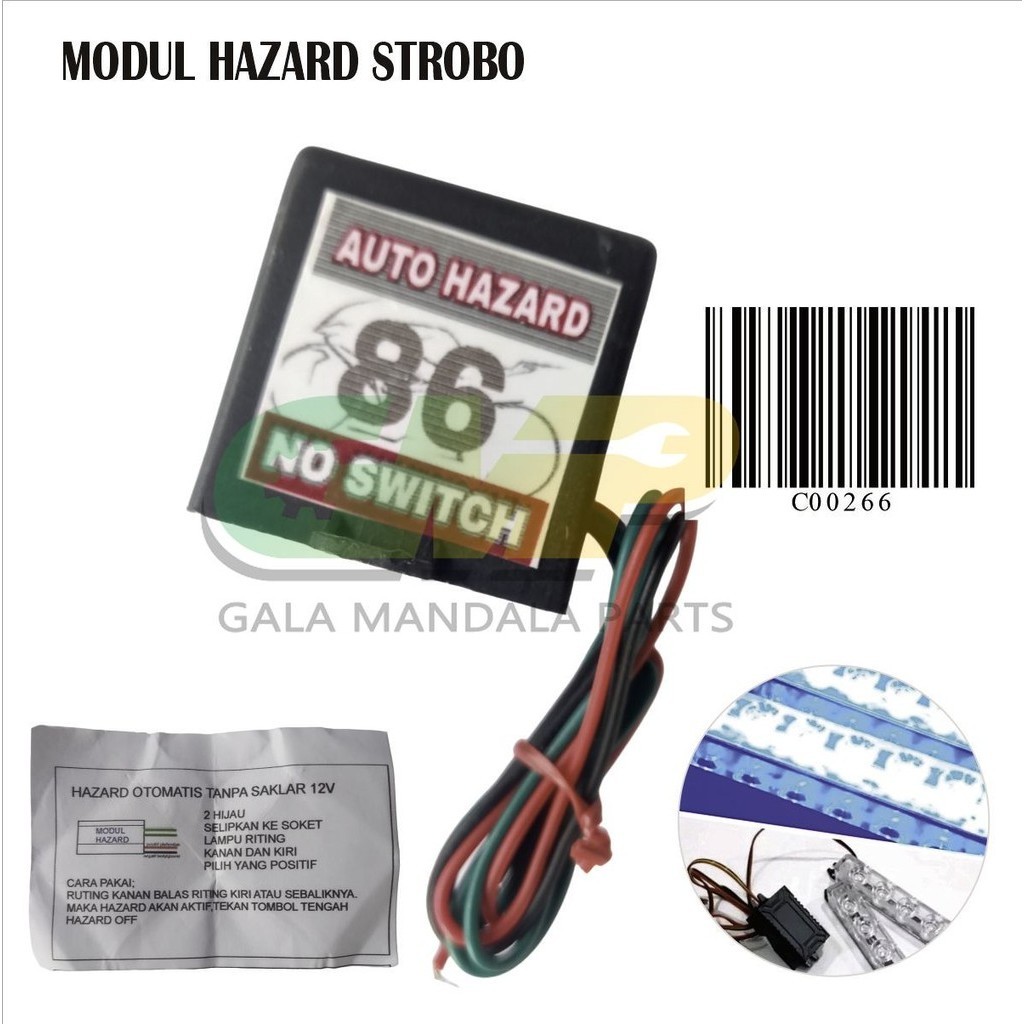 Modul Hazard Otomatis Sen Flaser Touring Kedip Strobo Hazzard Sein