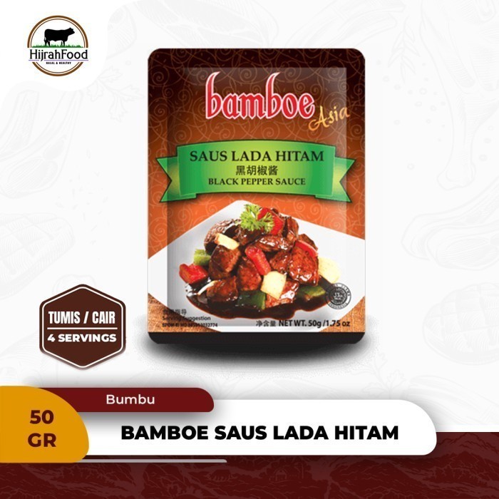 

Bamboe Asia Saus Lada Hitam Praktis 50 gr Black Pepper Sauce