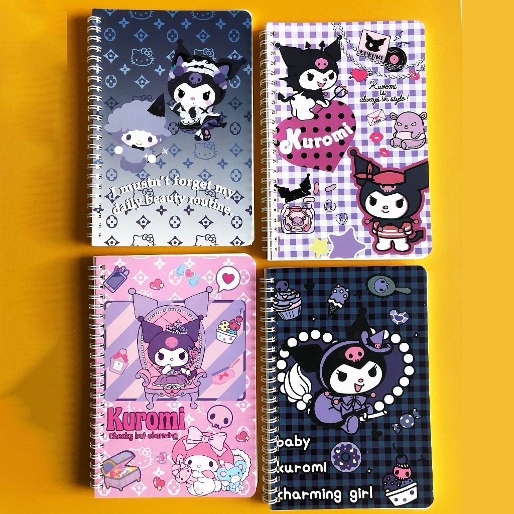 

[Gongjin] Buku Tulis A5 Bergaris Anak Sekolah SD SMP SMA Karakter Sanrio Kuromi Lucu