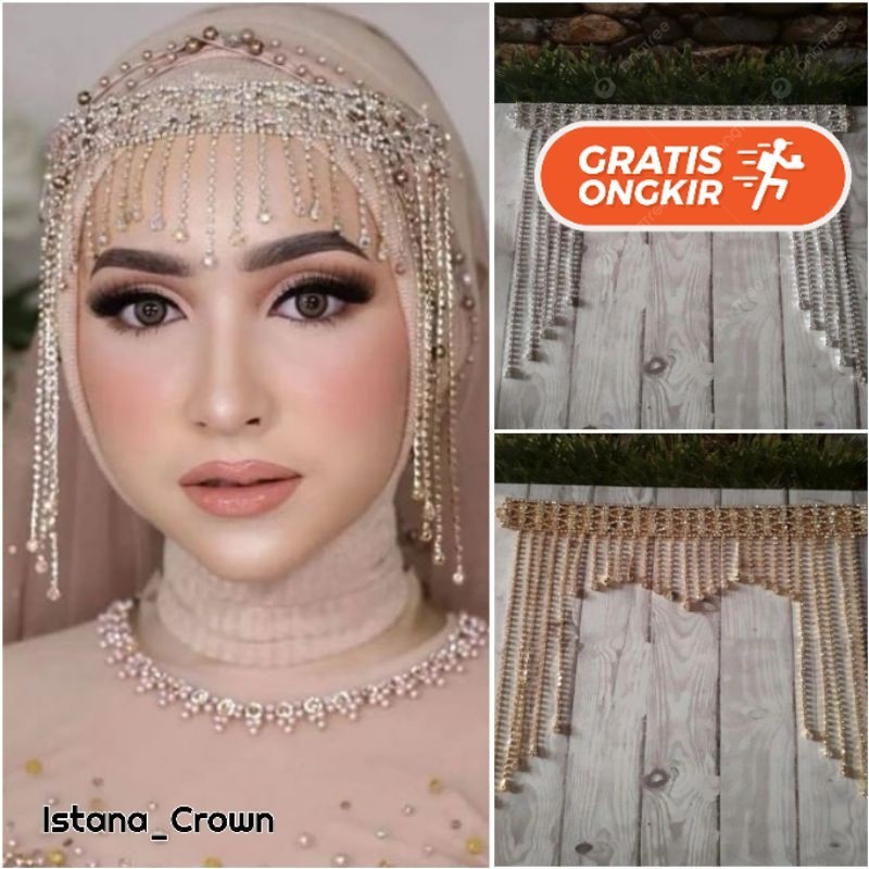 Terlaris ~Cleopatra Headpiece - Aksesories Pengantin Bridesmaid - Mahkota Pengantin Bros Premium Bro