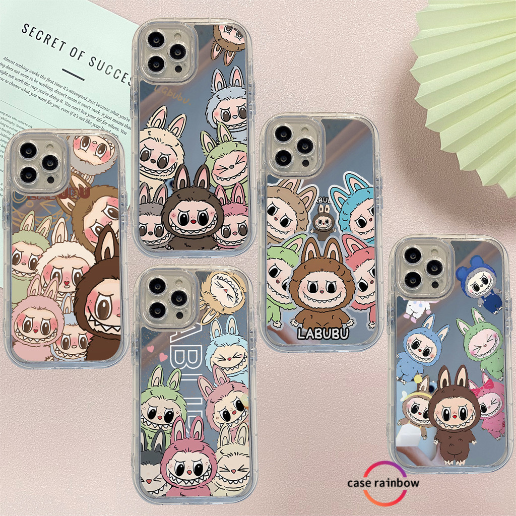 Caserainbow Casing Motif Cartoon Naughty and Cute LaBuBu Compatible Untuk IPhone 11 12 13 14 15 PRO 