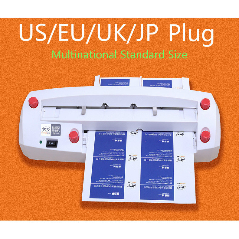 

SK316 Automatic Electric Business Card Slicer Fretting Adjustable Right Angle Multinational Standard Size 300g Name Card Cutter