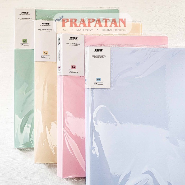 

Limited Stok!! Joyko Document Keeper Clear Holder Map A4/F4 - A4 20 Pockets, Green