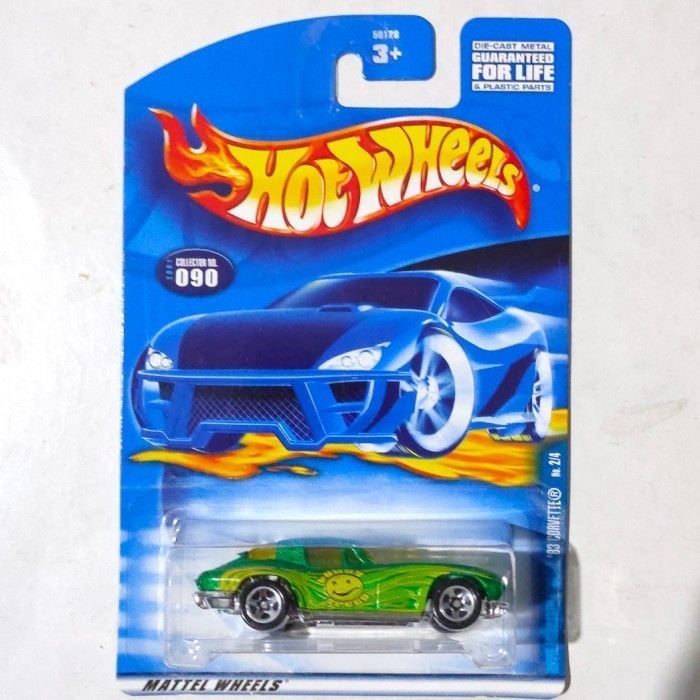 Hotwheels 1963 63 Corvette Split Window hijau 2001