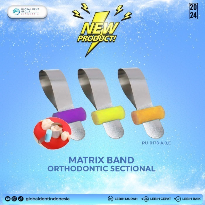 Matrix Band Orthodontic Sectional Dental Matrix Band Ortho Sectional Matrix Band Restorasi Gigi 20 P