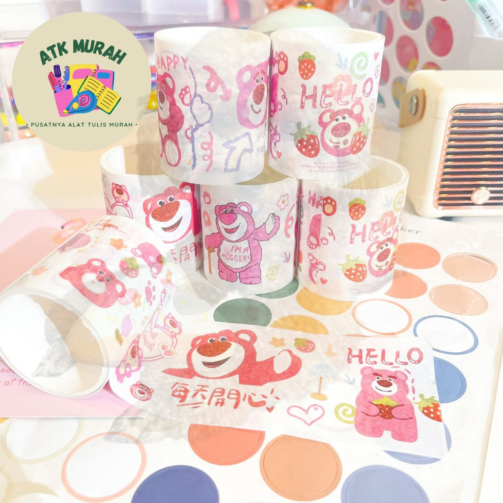 

washi tape lotso 1 set isi 6 solatip disney lucu imut kekinian COD