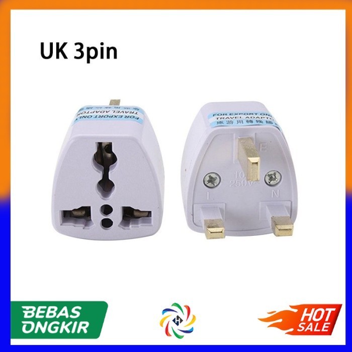 Colokan Steker Kaki 3 Travel Adaptor Singapore