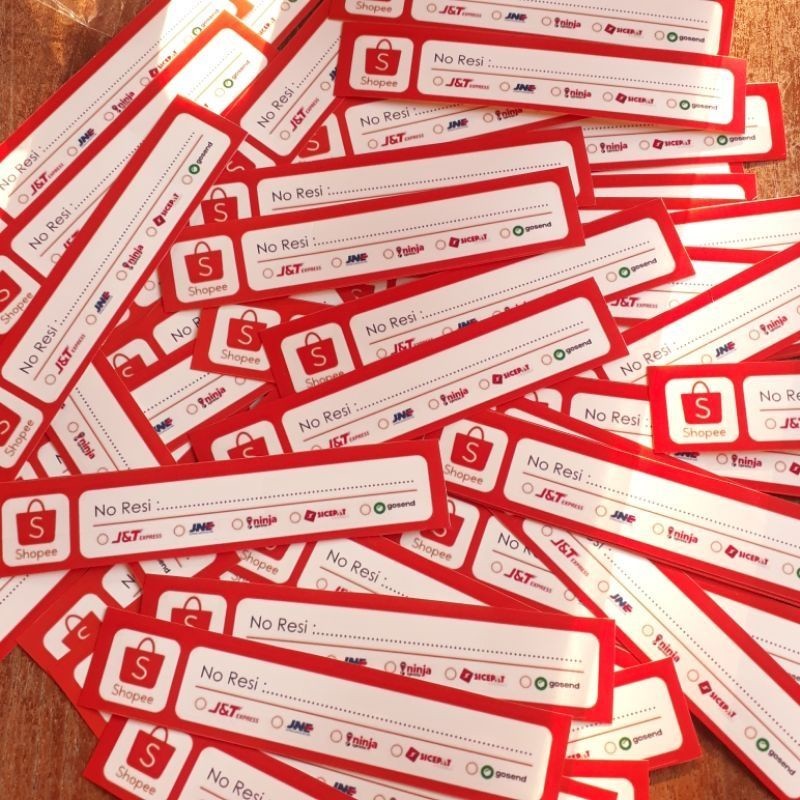 

100 PCS STICKER CHROMO RESI SHOPEE SUDAH CUTTING