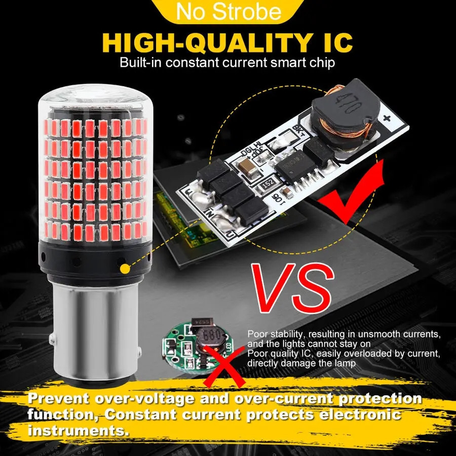 ORIGINAL Lampu Rem LED Mobil Motor 144 Titik SUPER TERANG Stoplamp Stopled Super Bright Paling Teran