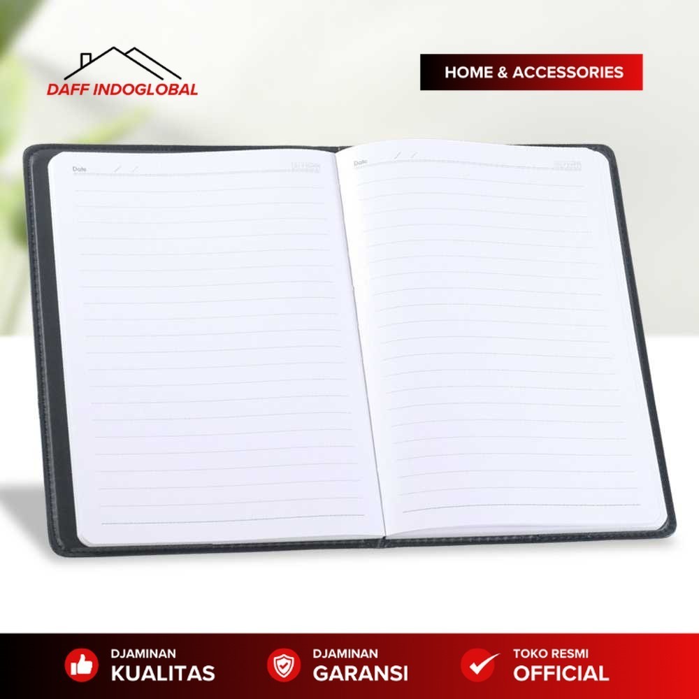 

ORIGINAL DELI Buku Catatan Harian Notebook Diary Cover Kulit 80 Halaman