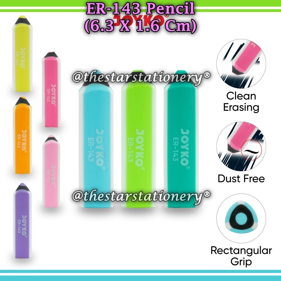 

(1 Biji) Penghapus Joyko ER-143 Pencil / Eraser Joyko ER-143 Pencil / Joyko ER-143