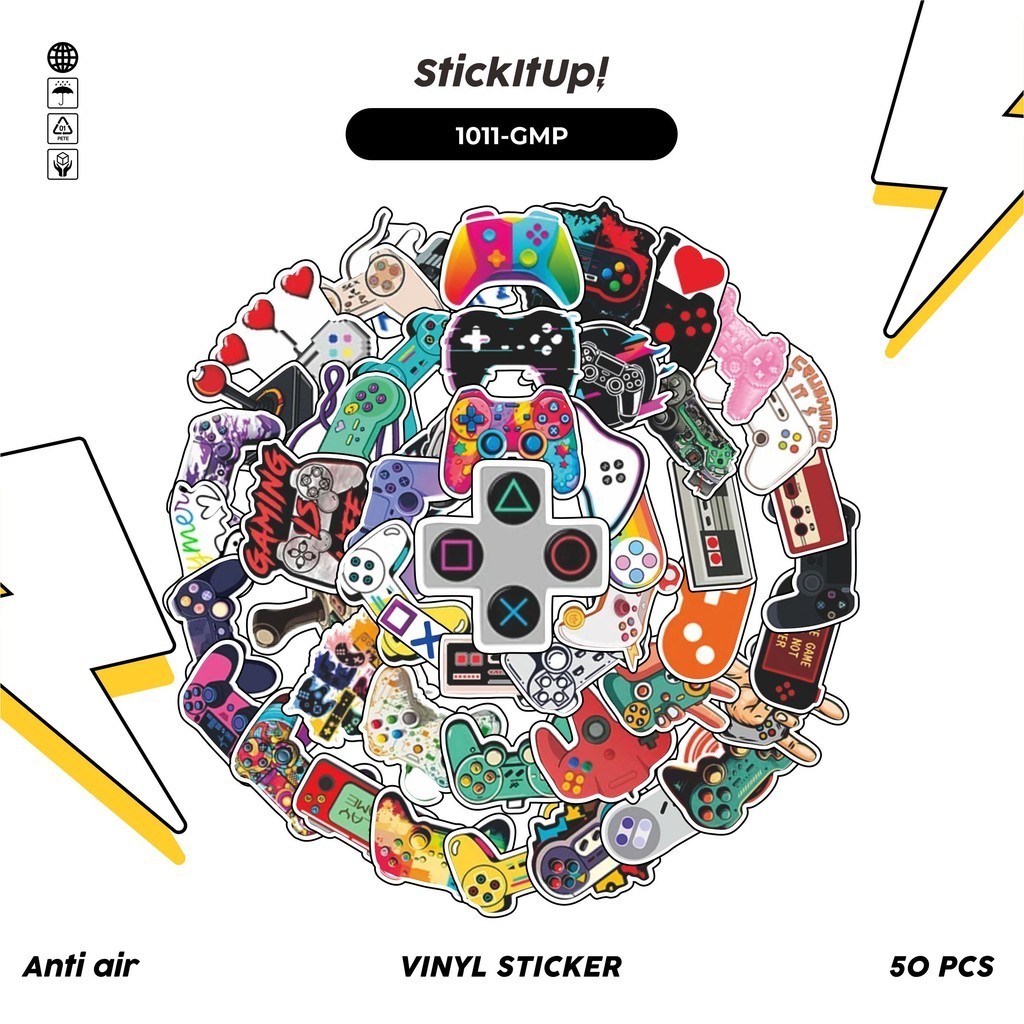

COD✨ 100 Pcs Stiker Pack Gamepad V3 Lucu Aesthetic Vynil Waterproof untuk Freebies Sticker Buku Journal Casing HP Laptop