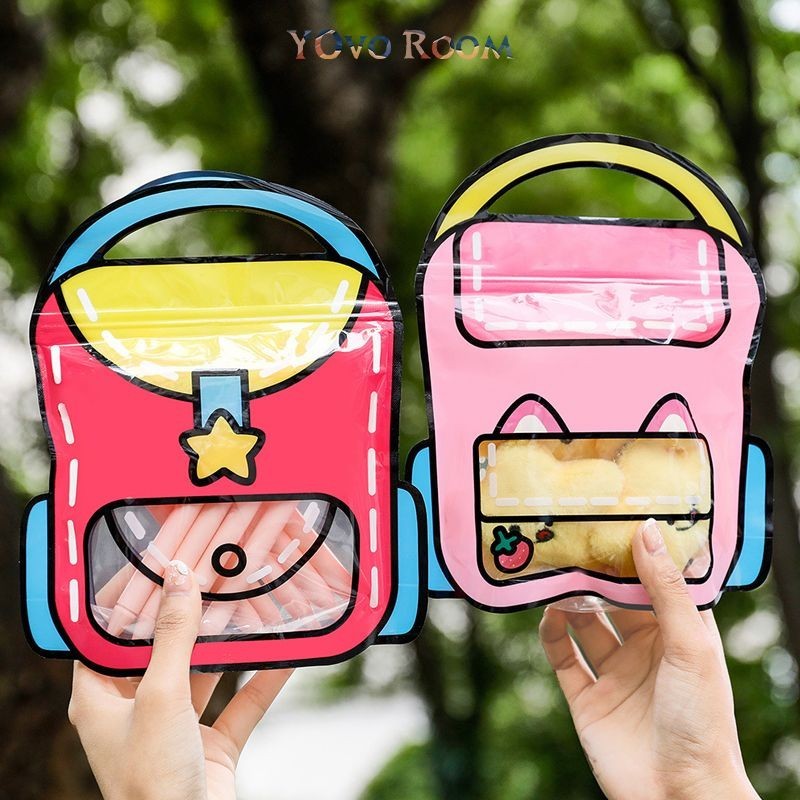 

PLASTIK BINGKISAN ZIPLOCK STANDING POUCH MOTIF TAS RANSEL GOODIE BAG 3D KEMASAN COOKIES CANDY SNACK YOvo