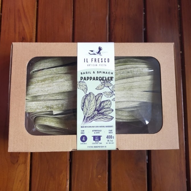 

IL Fresco pasta basil & spinach pappardelle parpadelle bayam 400gr