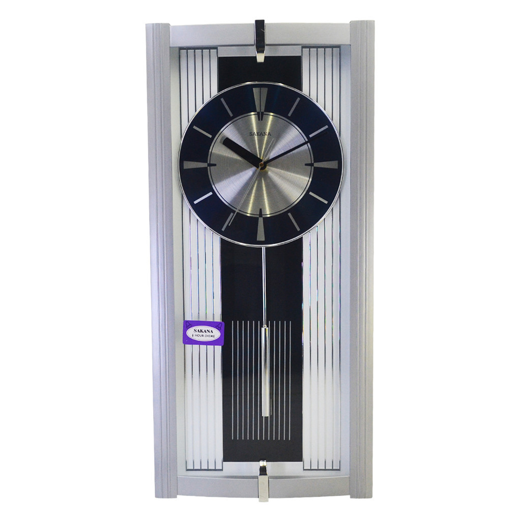 Jam Dinding Minimalis Bandul Bell Bunyi Sakana 388-3