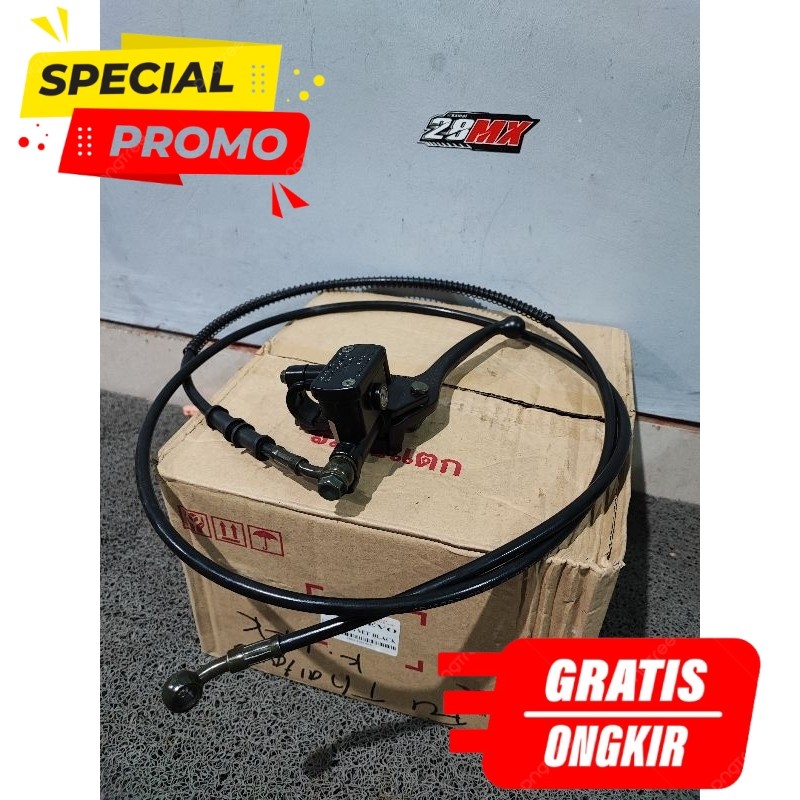 SALE PAKET MASREM KIRI DAN SELANG REM 2METER 2M UNTUK MODIF CAKRAM BELAKANG ATV MATIC BEBEK PROMO CU
