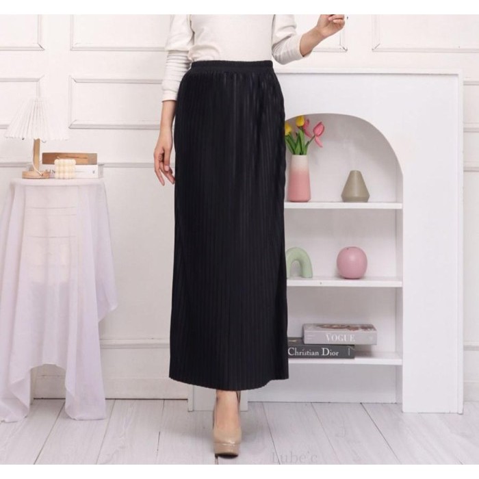 Ahlami- Soona Skirt Rok Span Plisket Rok Span Panjang RokPlisket - Army, polos