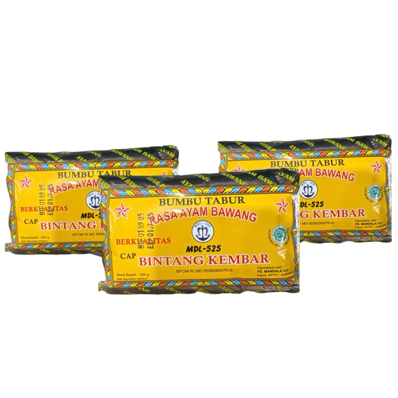 

Cap Atom Bintang Kembar Rasa Ayam Bawang 250gr