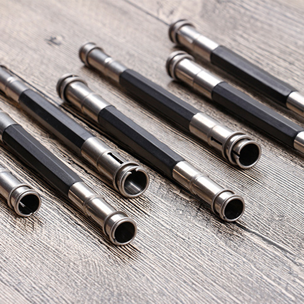 

1-6pcs Dual Head Head Pencil Adjustable Extender Head Wood Holder for School Office Painting Tool Art Supplies